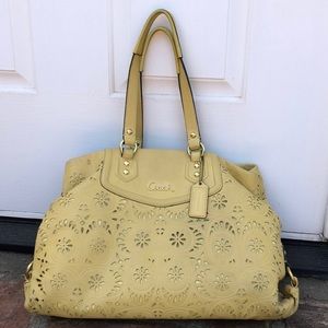 Yellow coach purse.